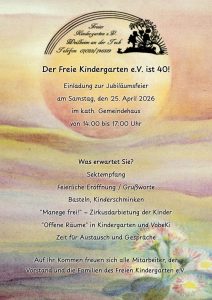 Einladung zur Jubiläumsfeier