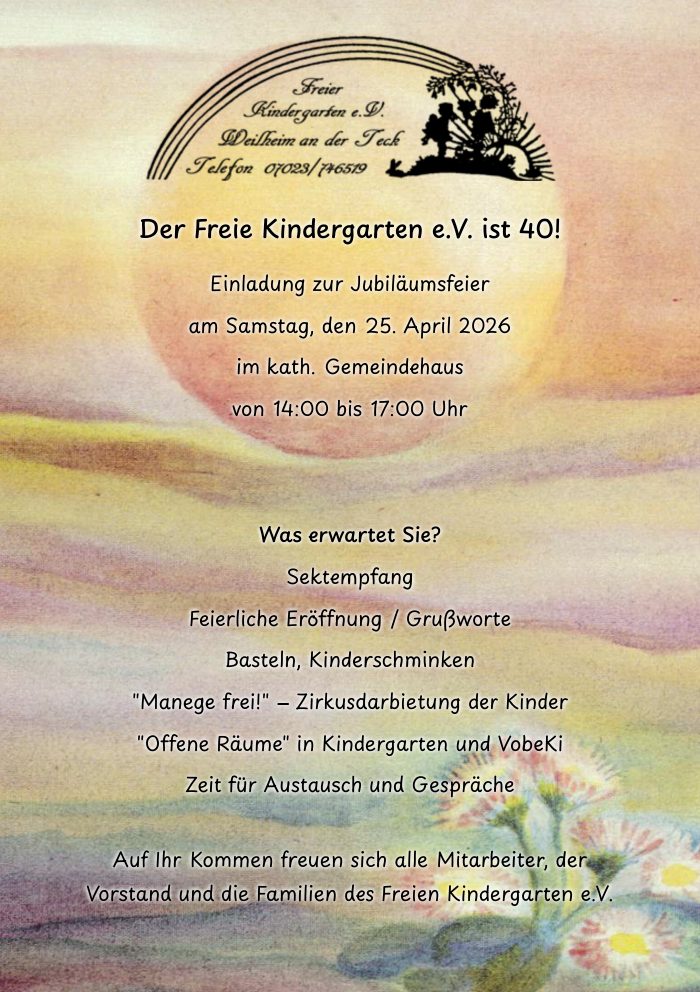 Einladung zur Jubiläumsfeier